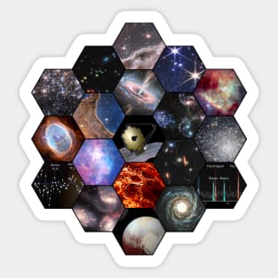 JWST James Webb Space Telescope Images Mosaic Sticker